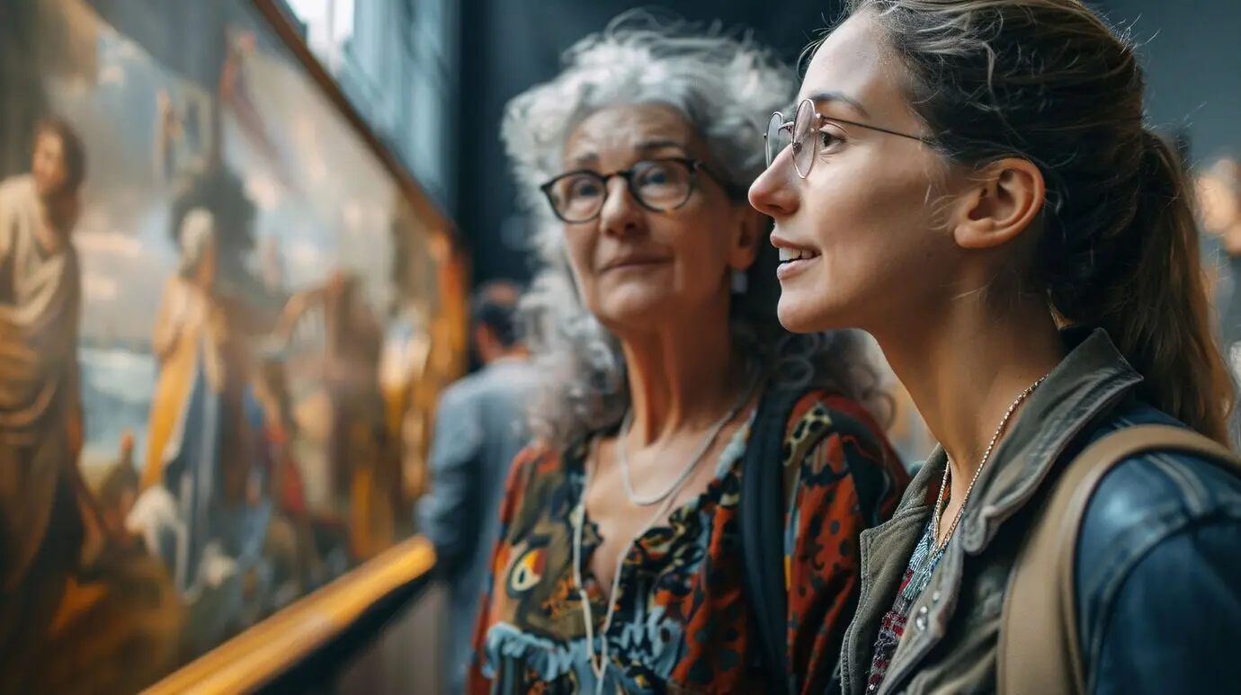 Ebeveyn ve çocuğun birlikte vakit geçirdiğini gösteren fotogerçekçi bir portre.